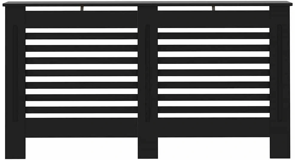 Radiatoriaus uždangalas, juodos spalvos, 152x19x81,5cm, MDF