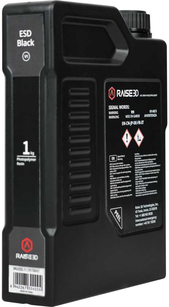 Raise3D ESD Juodas V1 Resin