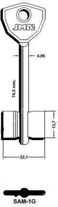 Raktų ruošinys Jma SAM – 1G, 1 vnt.