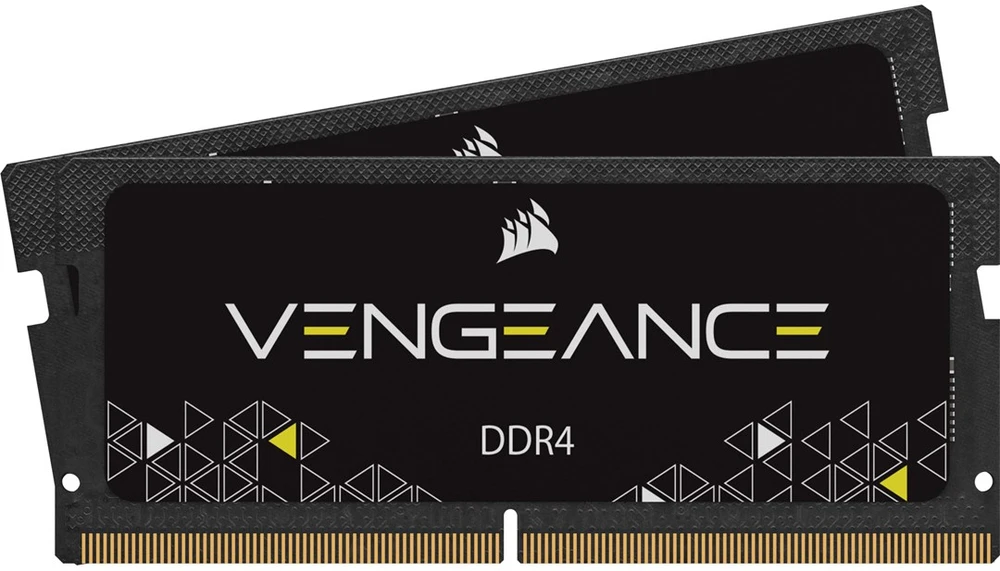 RAM 16 GB „Corsair SO-DIMM 2666“ (2 x 8 GB) dvigubos atminties rinkinys (juodas. CMSX16GX4M2A2666C18. „Vengeance“)