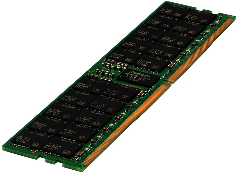 RAM Hewlett Packard (HP) HPE 32GB (1x32GB) dviejų pozicijų x8 DDR5-4800 CAS-40-39-39 EC8 registruota išmanioji atminties rinkinys, 4800 MT/s modulis, 288 kontaktų DIMM ECC