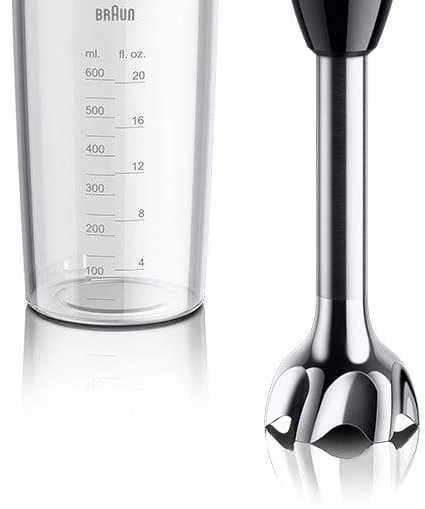Braun MultiQuick 5 Pro 0,6 L Panardinamas maišytuvas 1000 W Juoda, Sidabras