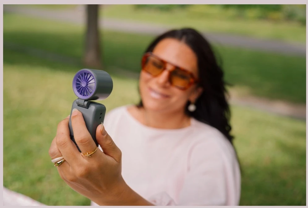 Rankinis ventiliatorius Verbatim Cool `n` Go Ice Touch Mini violetinės spalvos pilkos spalvos 32347