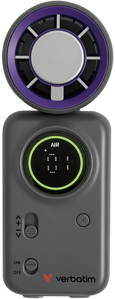 Rankinis ventiliatorius Verbatim Cool `n` Go Ice Touch Mini violetinės spalvos pilkos spalvos 32347
