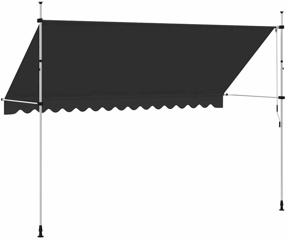 Rankiniu būdu ištraukiama markizė, antracito spalvos, 400cm