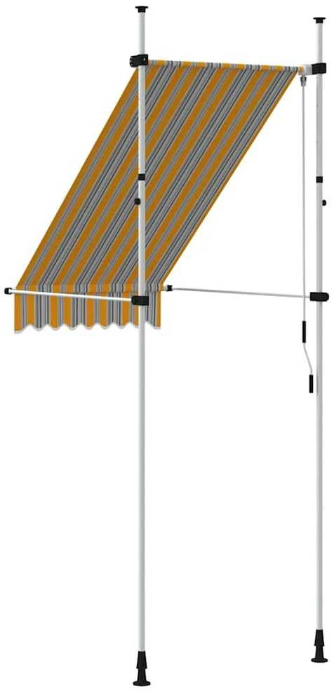 Rankiniu būdu ištraukiama markizė, geltona ir mėlyna, 100cm