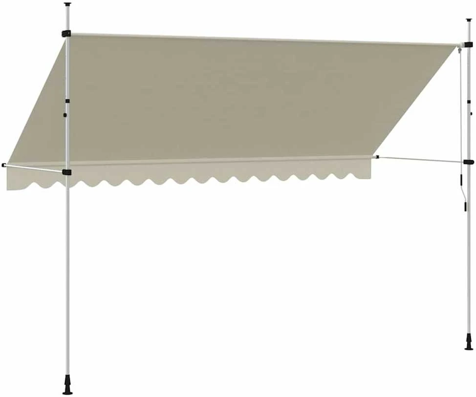 Rankiniu būdu ištraukiama markizė, kreminė, 400cm
