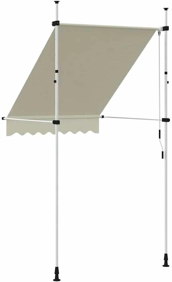 Rankiniu būdu ištraukiama markizė, kreminė, 150 cm