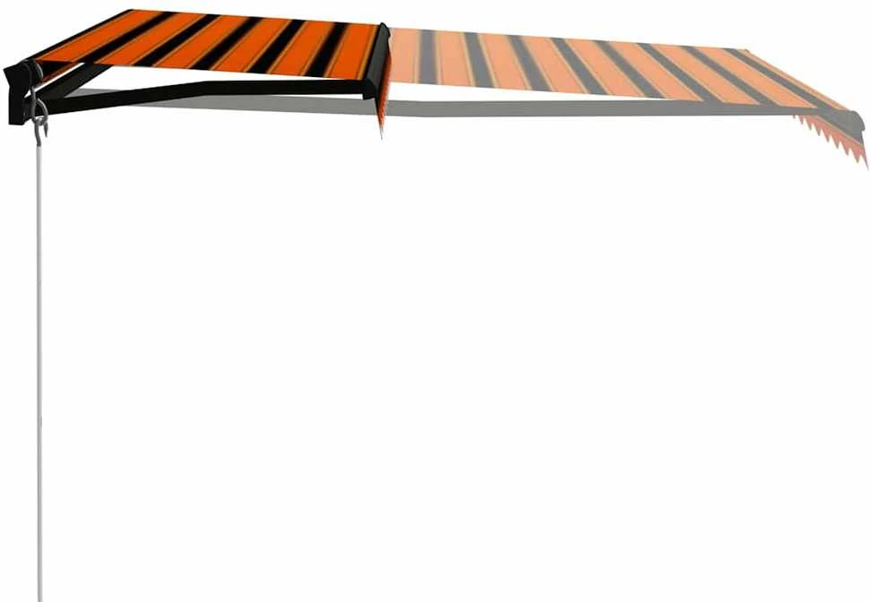 Rankiniu būdu ištraukiama markizė, oranžinė ir ruda, 350x250cm