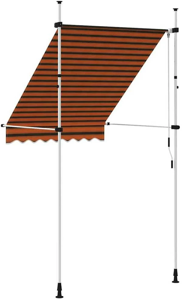 Rankiniu būdu ištraukiama markizė, oranžinė ir ruda, 150cm