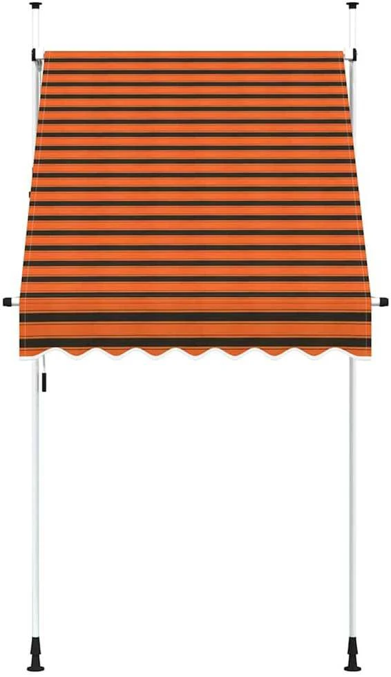 Rankiniu būdu ištraukiama markizė, oranžinė ir ruda, 150cm