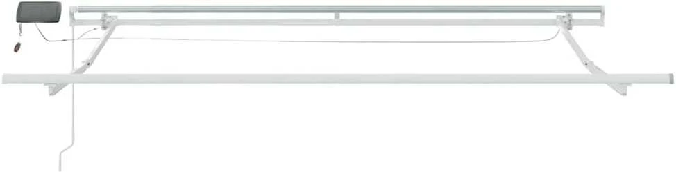 Rankiniu būdu ištraukiama markizė su LED, bordo, 300x250cm