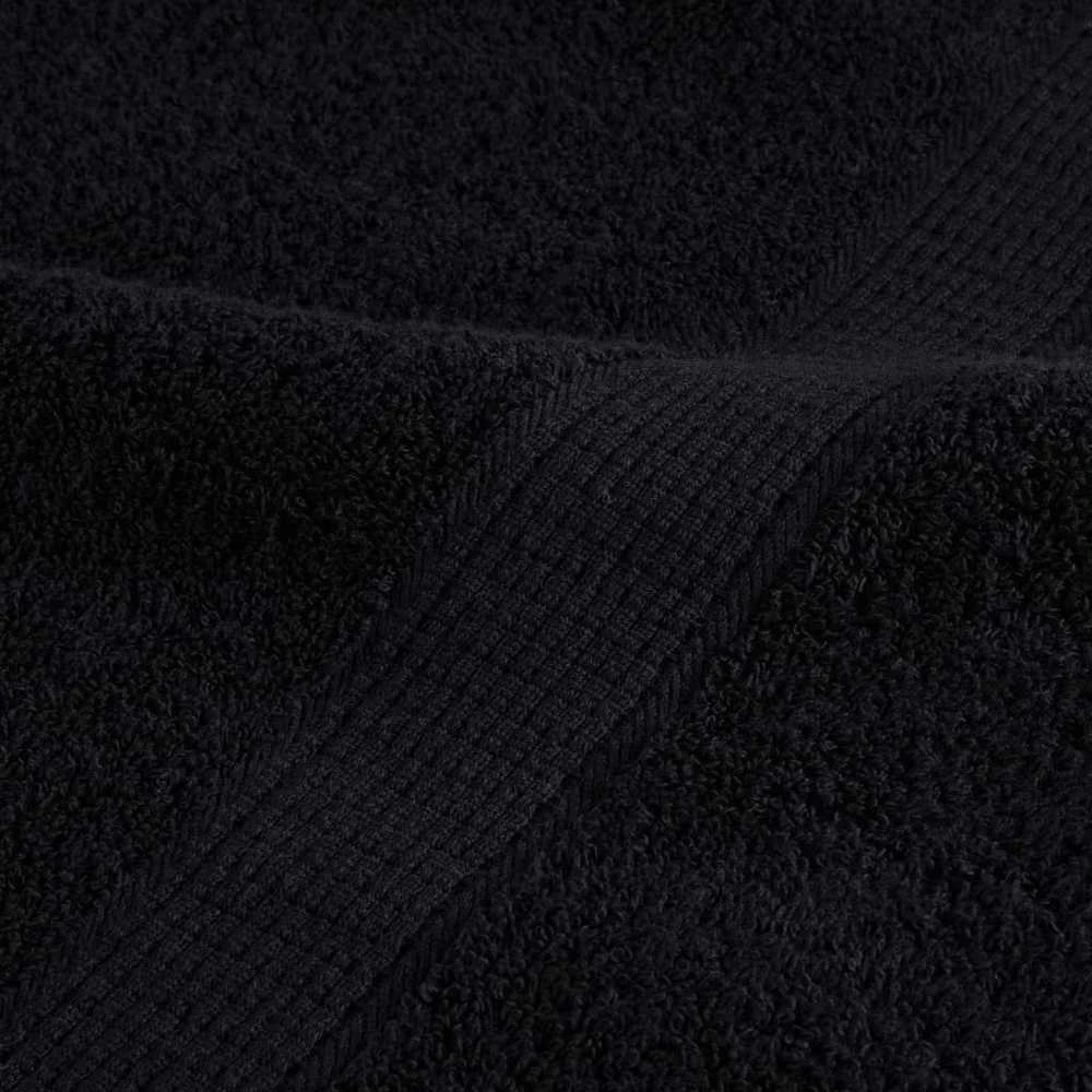 Rankšluostis Pirties rankšluosčiai SOLUND, 2vnt., juodi, 80x200cm, 600g/m²