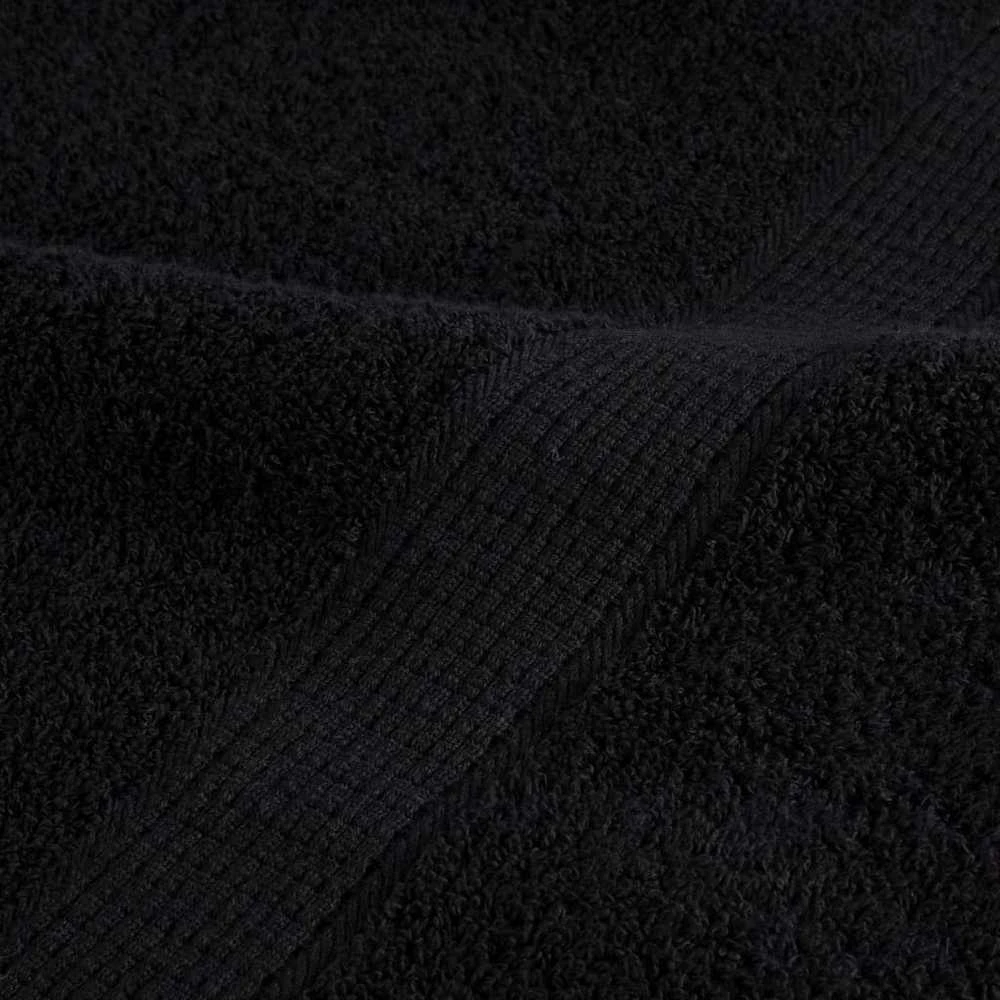 Rankšluostis Pirties rankšluosčiai SOLUND, 4vnt., juodi, 80x200cm, 600g/m²