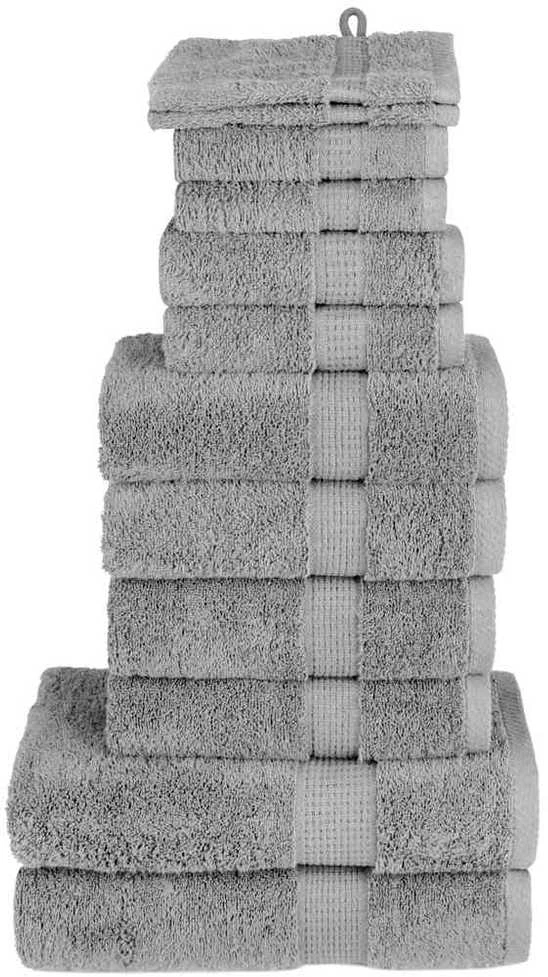 Rankšluostis Rankšluosčių rinkinys SOLUND, 12vnt., pilki, 600g/m²