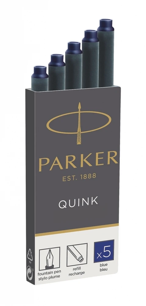 Rašalo kapsulės "Parker" ilgos 5vnt mėl.