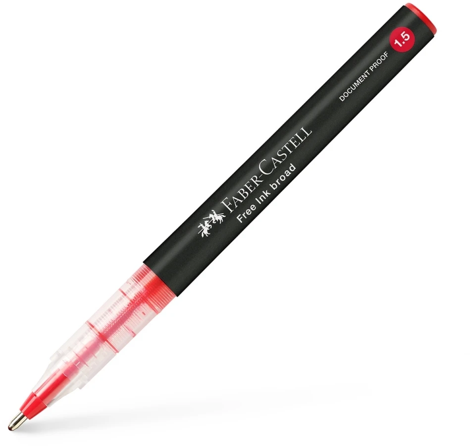 Rašiklis Faber-Castell, 1.5mm, raudonos spalvos