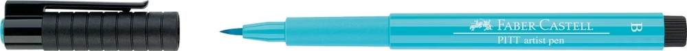 Rašiklis piešimui Faber-Castell PITT Artist Pen B, teptukinis, #154 Light Cobalt Turquoise