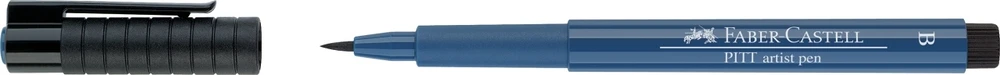 Mėlyna Rašiklis piešimui Faber-Castell PITT Artist Pen B, teptukinis, #247 Indanthrene Mėlyna