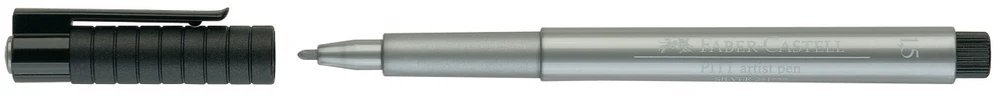 Rašiklis piešimui Faber-Castell PITT Artist Pen, 1.5mm, #251 Sidabrinis