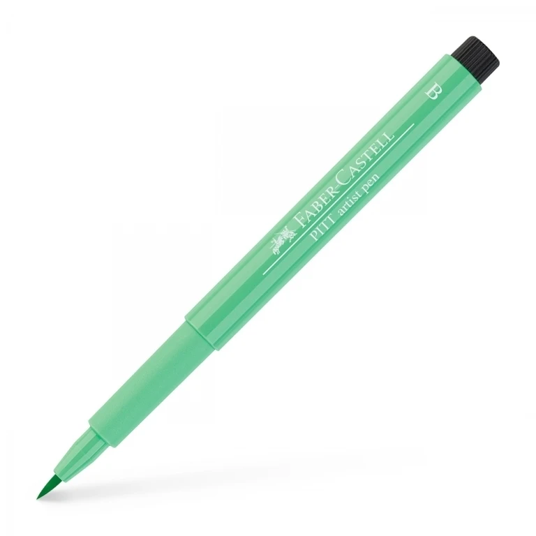 Rašiklis piešimui Faber-Castell PITT Artist Pen B, teptukinis, #162 Light Phthalo Žalias
