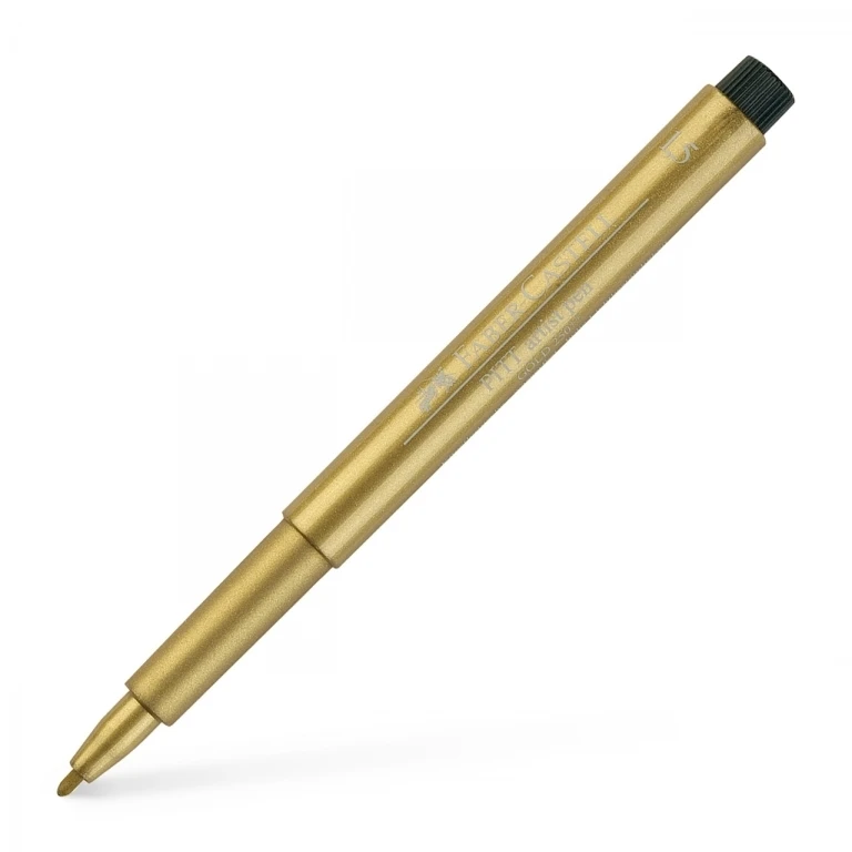 Rašiklis piešimui Faber-Castell PITT Artist Pen, 1.5mm, #250 Gold
