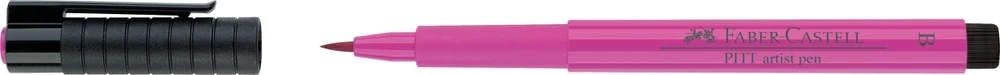 Rašiklis piešimui Faber-Castell PITT Artist Pen B, teptukinis, #125 Middle Violetinė Rožinė