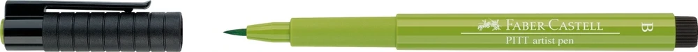 Rašiklis piešimui Faber-Castell PITT Artist Pen B, teptukinis, #170 May Žalias