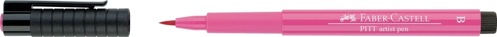 Rašiklis piešimui Faber-Castell PITT Artist Pen B, teptukinis, #129 Rožinė Madder Lake