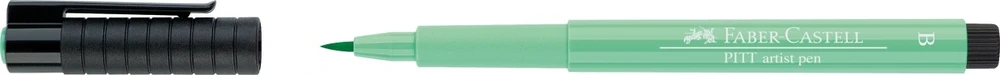Rašiklis piešimui Faber-Castell PITT Artist Pen B, teptukinis, #162 Light Phthalo Žalias