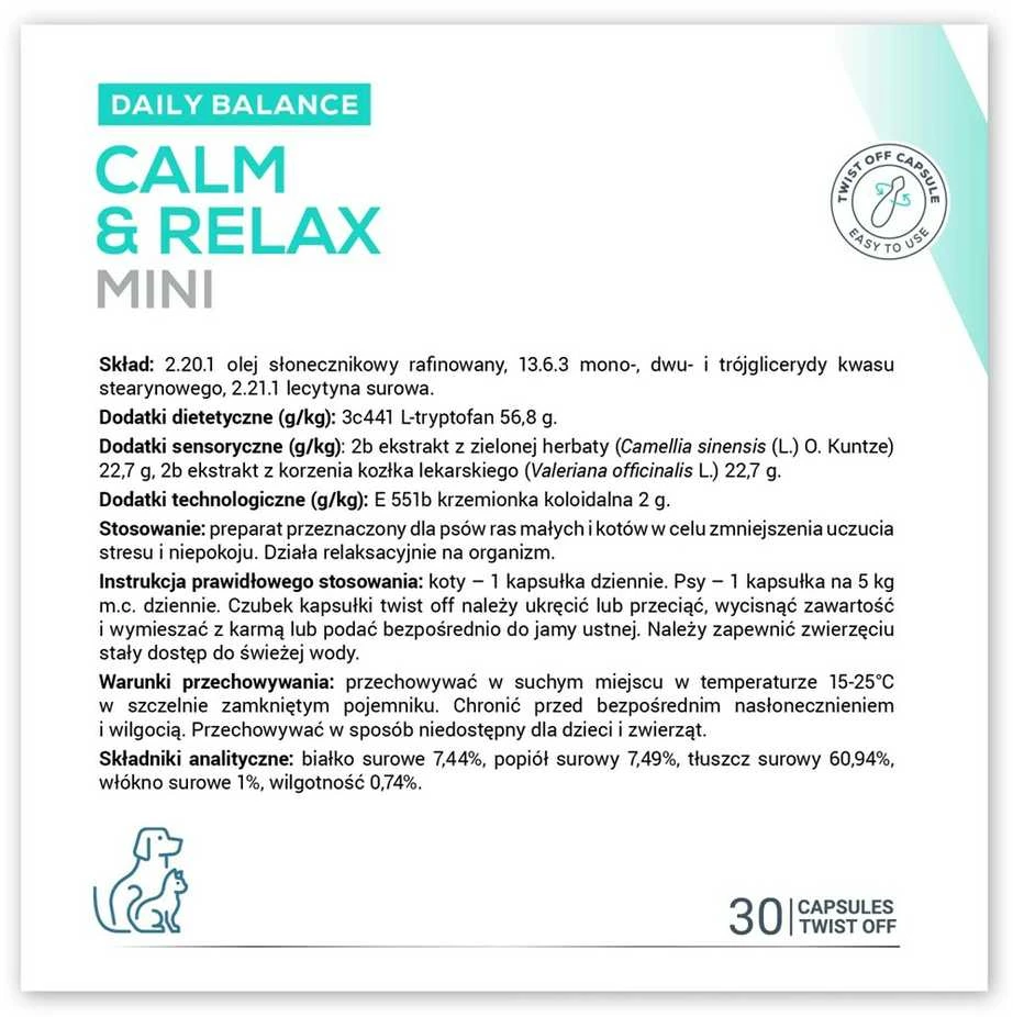 Gyvūnų Maistas - VetExpert Calm&Relax Mini 30 vnt. Be Glitimo, Be Grūdų