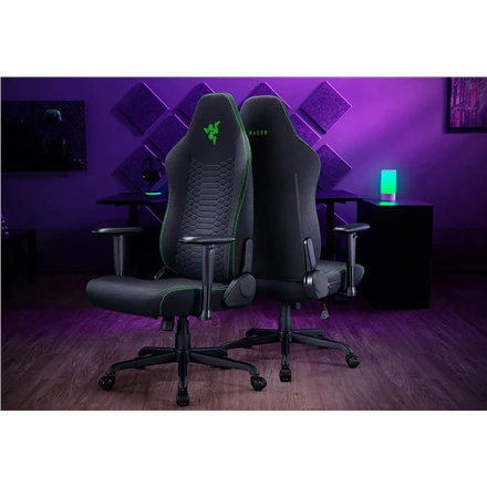 „Razer Razer Iskur V2 X“ žaidimų kėdė, integruota juosmens atrama, atlenkiama – juodas, aptraukta audiniu