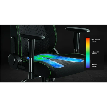 „Razer Razer Iskur V2 X“ žaidimų kėdė, integruota juosmens atrama, atlenkiama – juodas, aptraukta audiniu