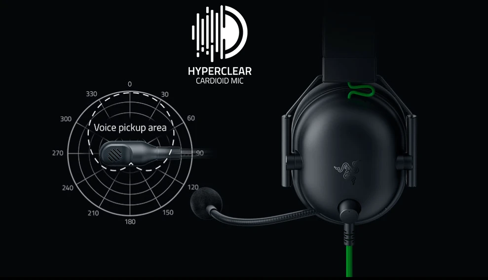Žaidimų ausinės Razer BlackShark V2 X, Juodos spalvos