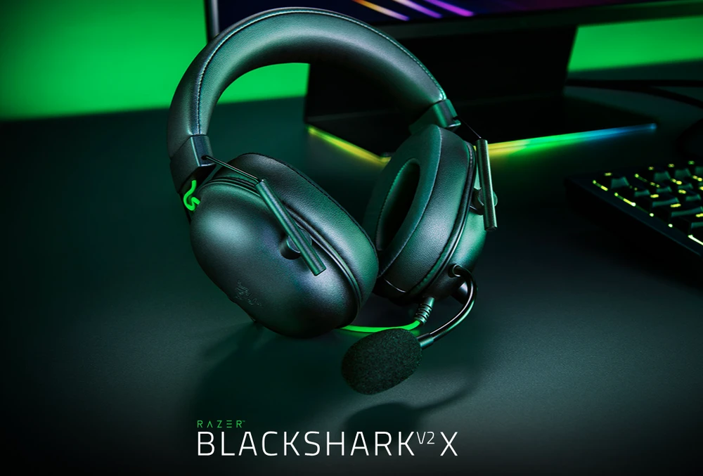 Žaidimų ausinės Razer BlackShark V2 X, Juodos spalvos
