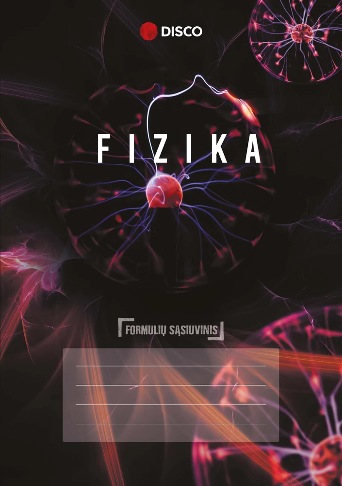 Fizikos formulių sąsiuvinis REALISTER, A4, 50 lapų, langeliais