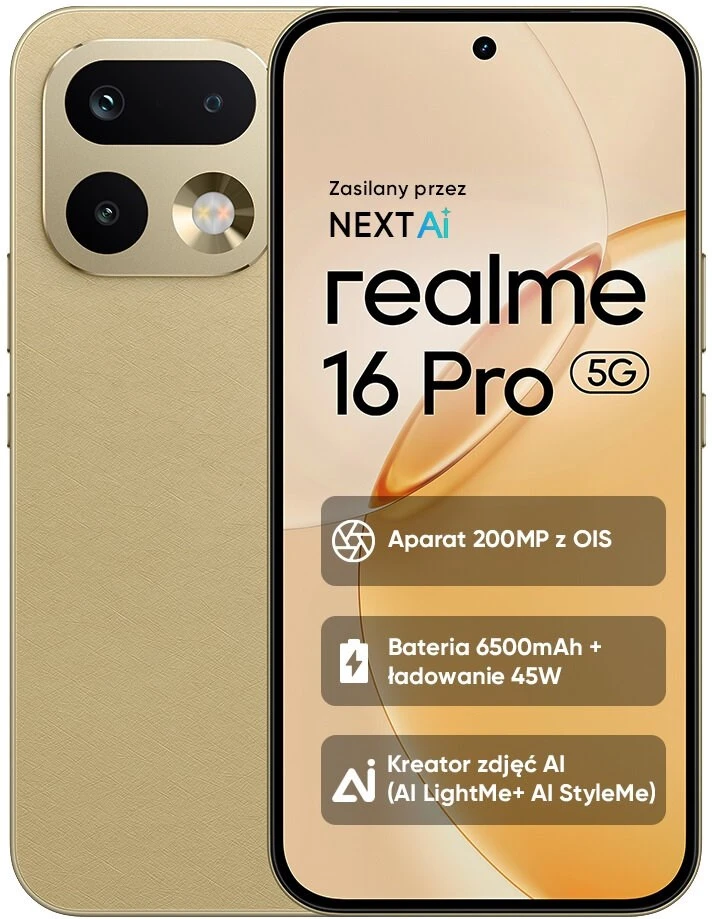 realme 16 Pro 5G 8/512GB 6.78" 144Hz Gold