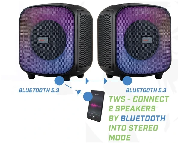 Rebeltec Garsiakalbis PowerCube 500 60W RMS