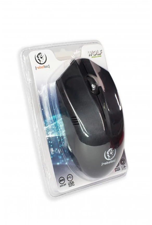Optinė pelė Rebeltec, USB 1,8m Wolf
