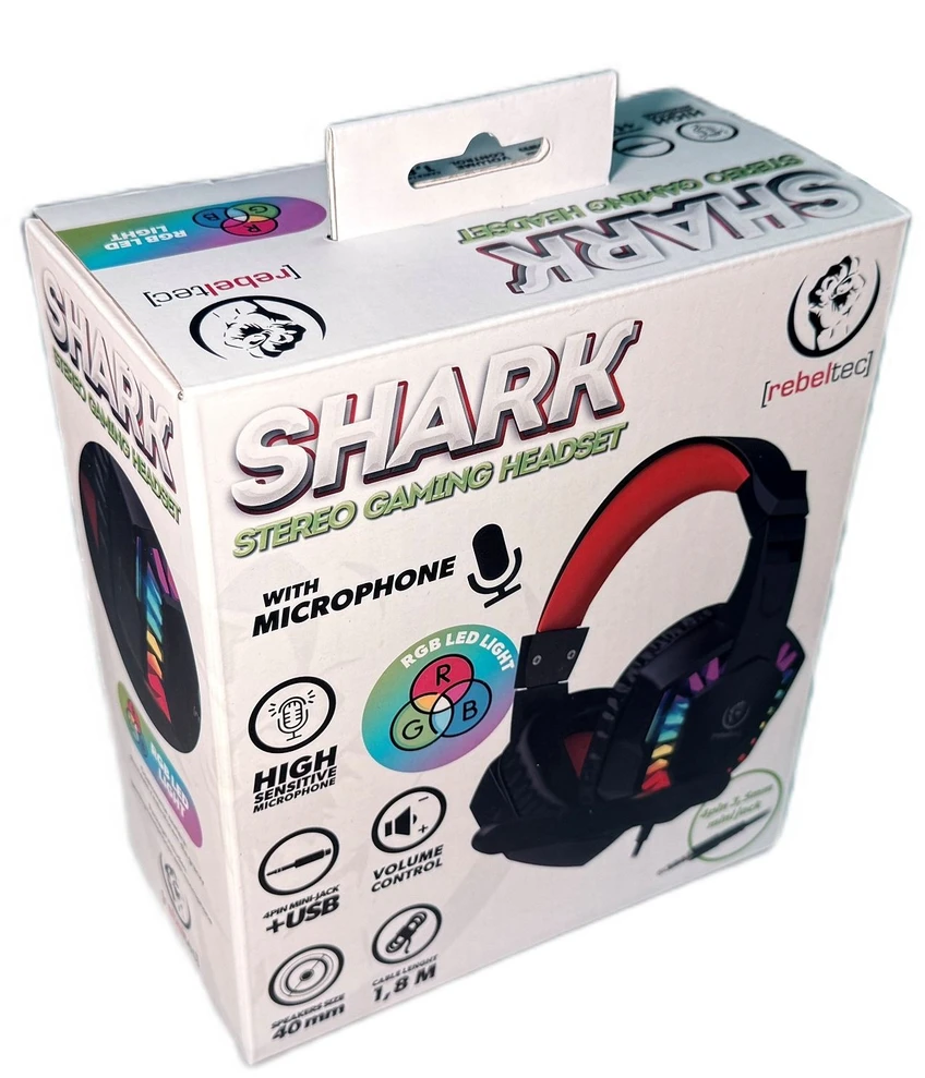 Rebeltec žaidimų ausinės SHARK jack usb