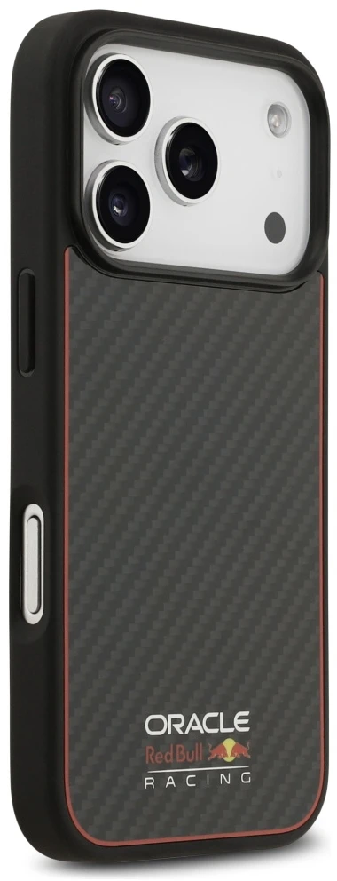 Red Bull Raudona Bull Dėklas Raudona Bull Kevlar Logo Matt MagSafe Apple iPhone 17 Pro juodos spalvos