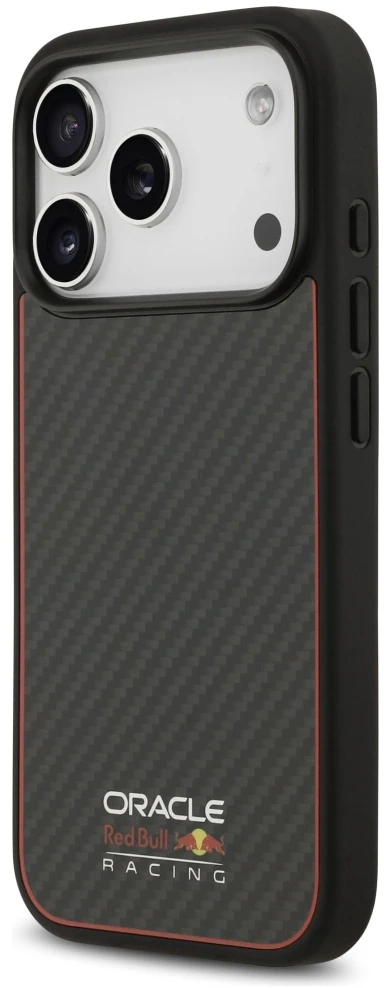 Red Bull Raudona Bull Dėklas Raudona Bull Kevlar Logo Matt MagSafe Apple iPhone 17 Pro juodos spalvos