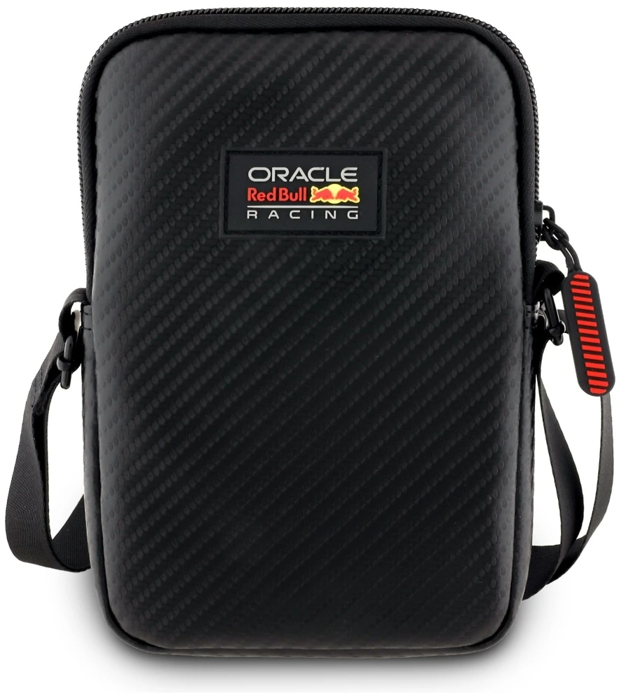 Red Bull Raudona Bull Raudona Bull Carbon Patch Phone Bag juodos spalvos