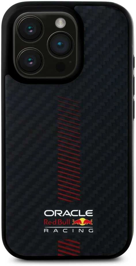 Red Bull Raudona Bull Raudona Bull Carbon Powerbar MagSafe dėklas jūsų Apple iPhone 15 Pro Max juodos spalvos