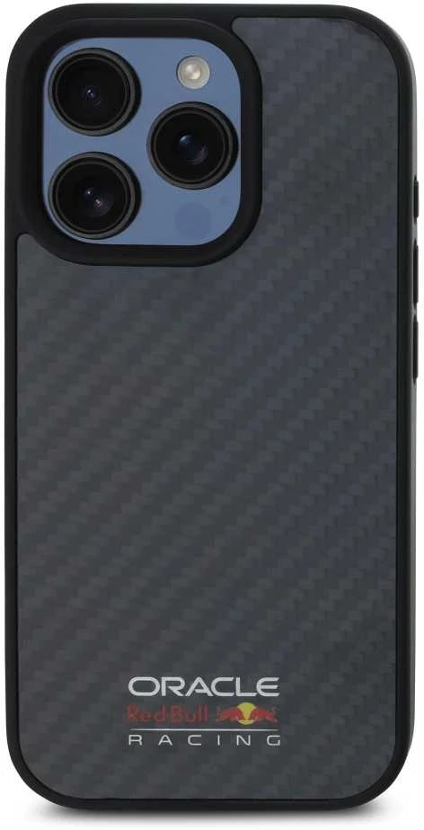 Red Bull Raudona Bull Raudona Bull Carbon Shiny Logo MagSafe dėklas jūsų Apple iPhone 16 Pro Max juodos spalvos