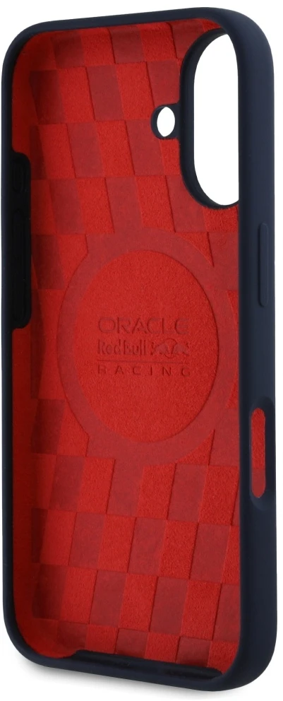Red Bull Raudona Bull Dėklas Raudona Bull HC Silicone ORBR20 Logo Raudona Lining to Apple iPhone 16 MagSafe navy mėlynas
