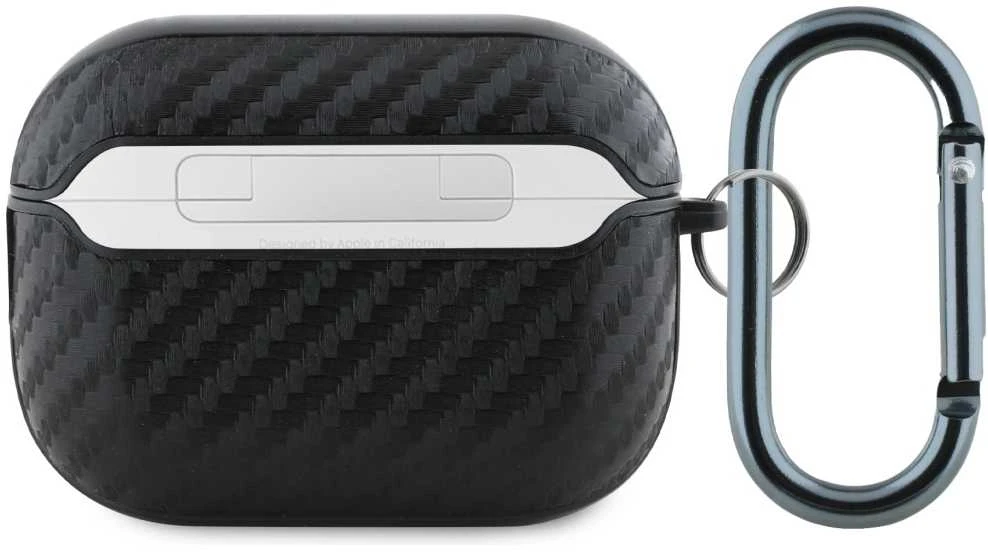 Dėklas Red Bull Raudona Bull Raudona Bull PU Carbon Logo AirPods Pro 2 juodos spalvos