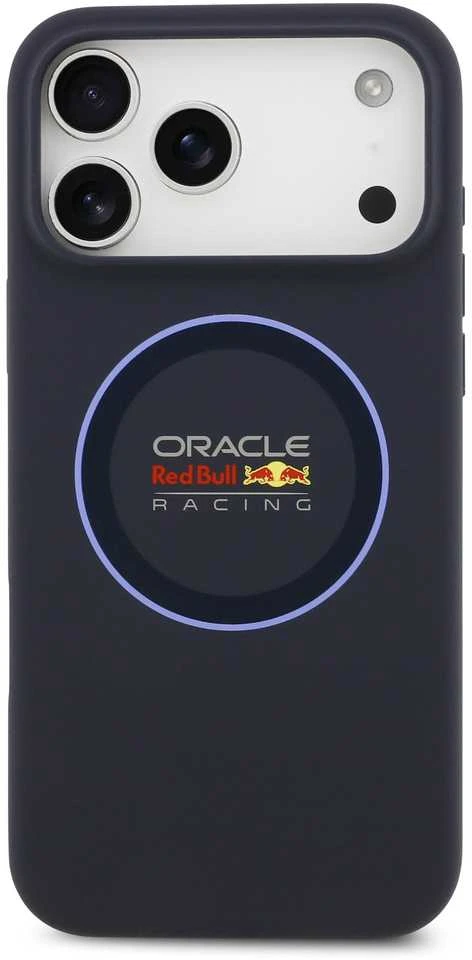 Red Bull Raudona Bull Raudona Bull Silicone Mėlyna Ring MagSafe dėklas skirtas Apple iPhone 17 Pro Max mėlynos spalvos