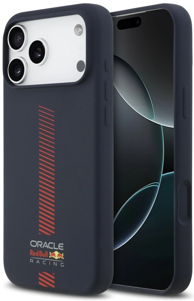 Red Bull Raudona Bull Raudona Bull Silicone Powerbar MagSafe dėklas Apple iPhone 17 Pro Max Navy mėlynos spalvos