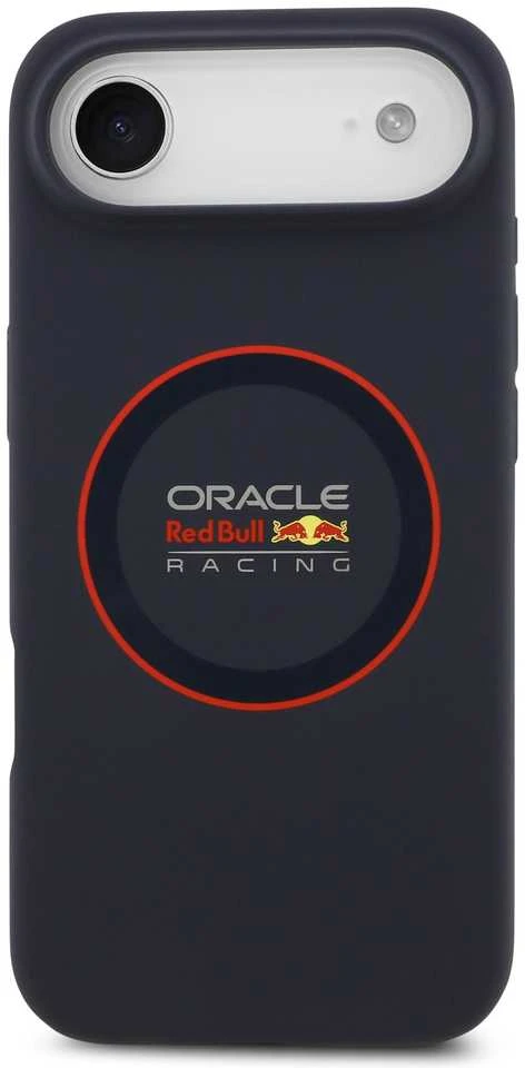 Red Bull Raudona Bull Raudona Bull Silicone Raudona Ring MagSafe dėklas skirtas Apple iPhone Air mėlynos spalvos